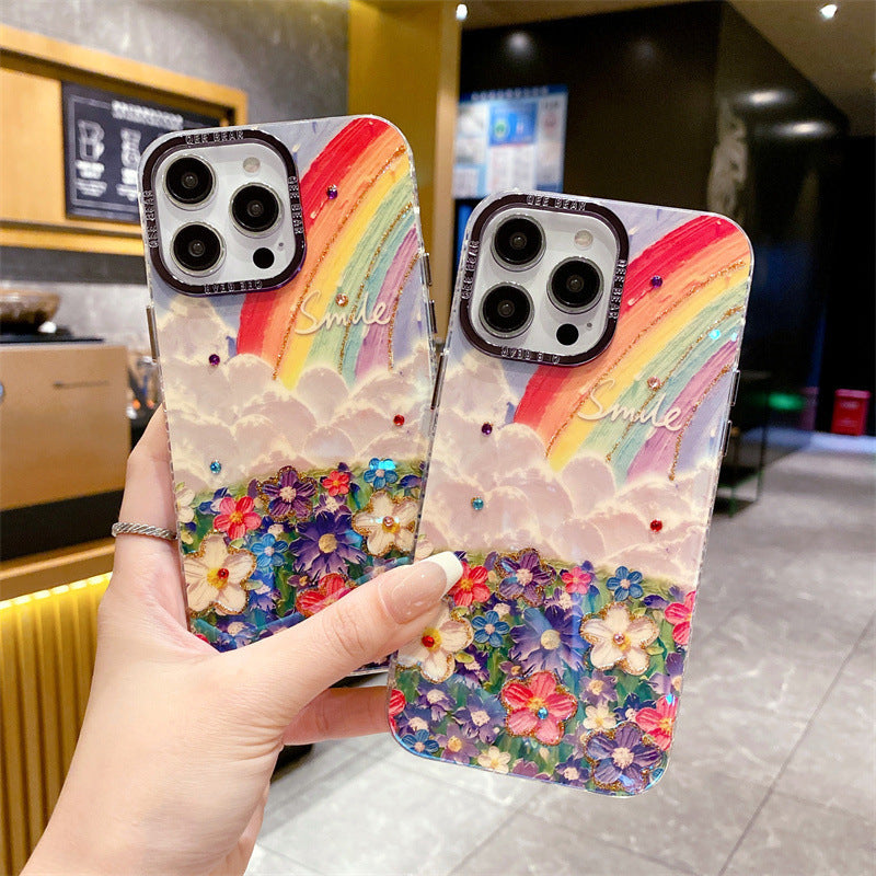 Apple Iphone Rainbow flower phone Case (Exclusive)
