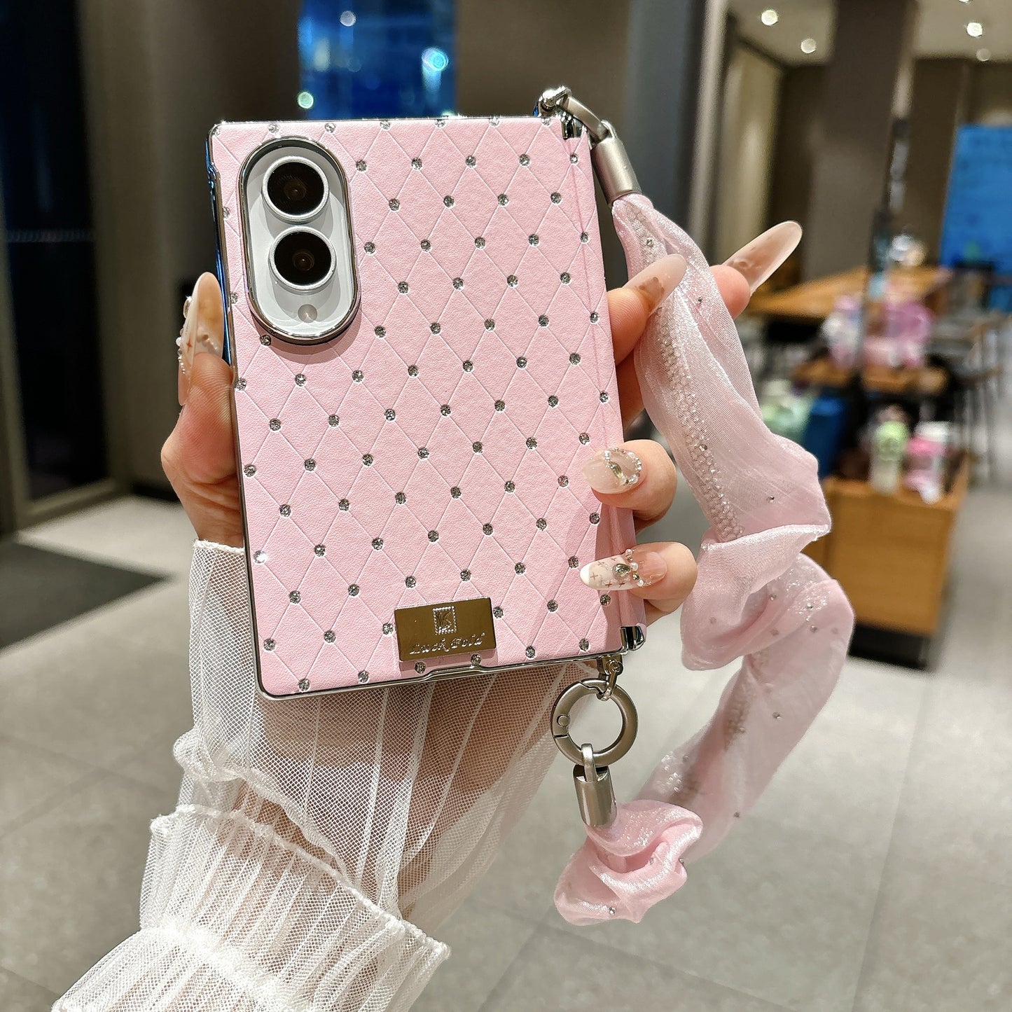 Samsung Z Fold Chanel-style  folding phone Case (Exclusive)