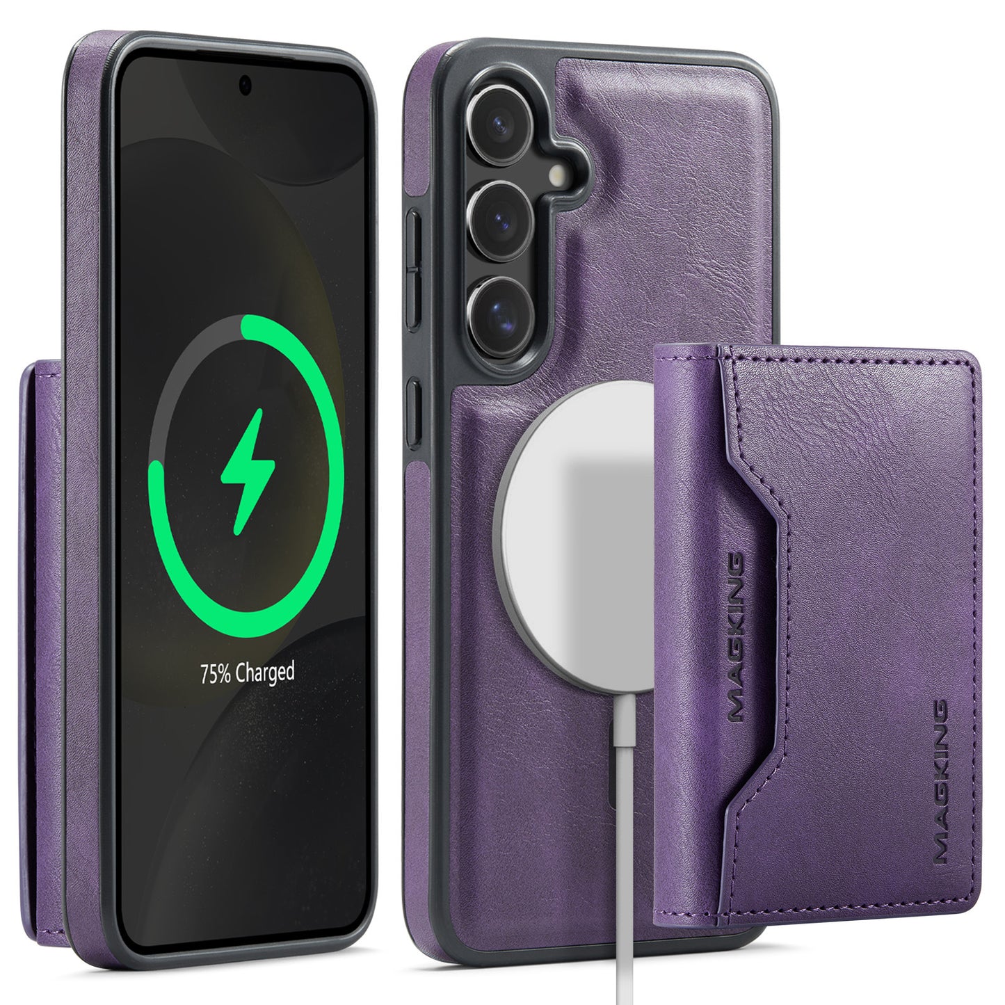 Samsung Ultra series anti-theft brush magnetic card case protective cover  wireless charger phone case magsafe (Exclusive)