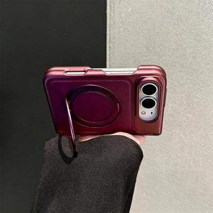 Apple iPhone Duo Business-style leather dual-axis design for drop protection Case (Exclusive)
