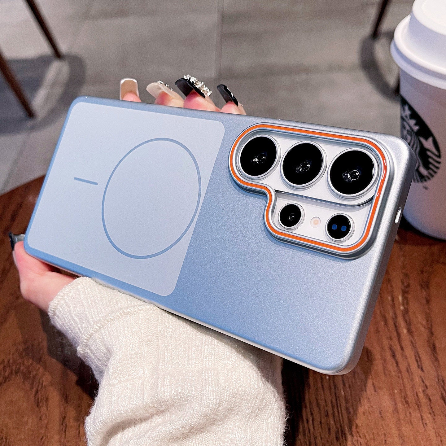 Samsusng Ultra Imitation of Original Magnetic Suction, Skin-Feel Matte Pc Anti-Fall Protective Case (Exclusive)