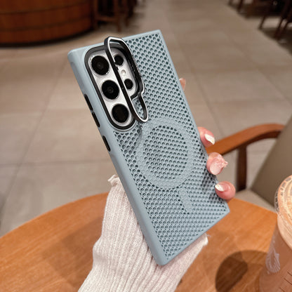 Samsung Ultra Series Honeycomb Mesh Cooling Suitable Magnetic Phone Case Skin Feel Mesh  (Exclusive)