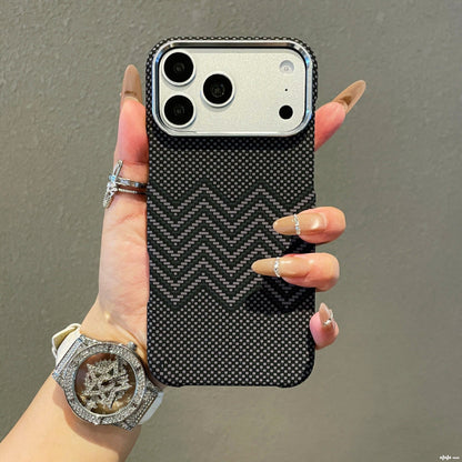 Apple Iphone Kevlar textured magnetic skin-feel frosted semi-enclosed protective case (Exclusive)