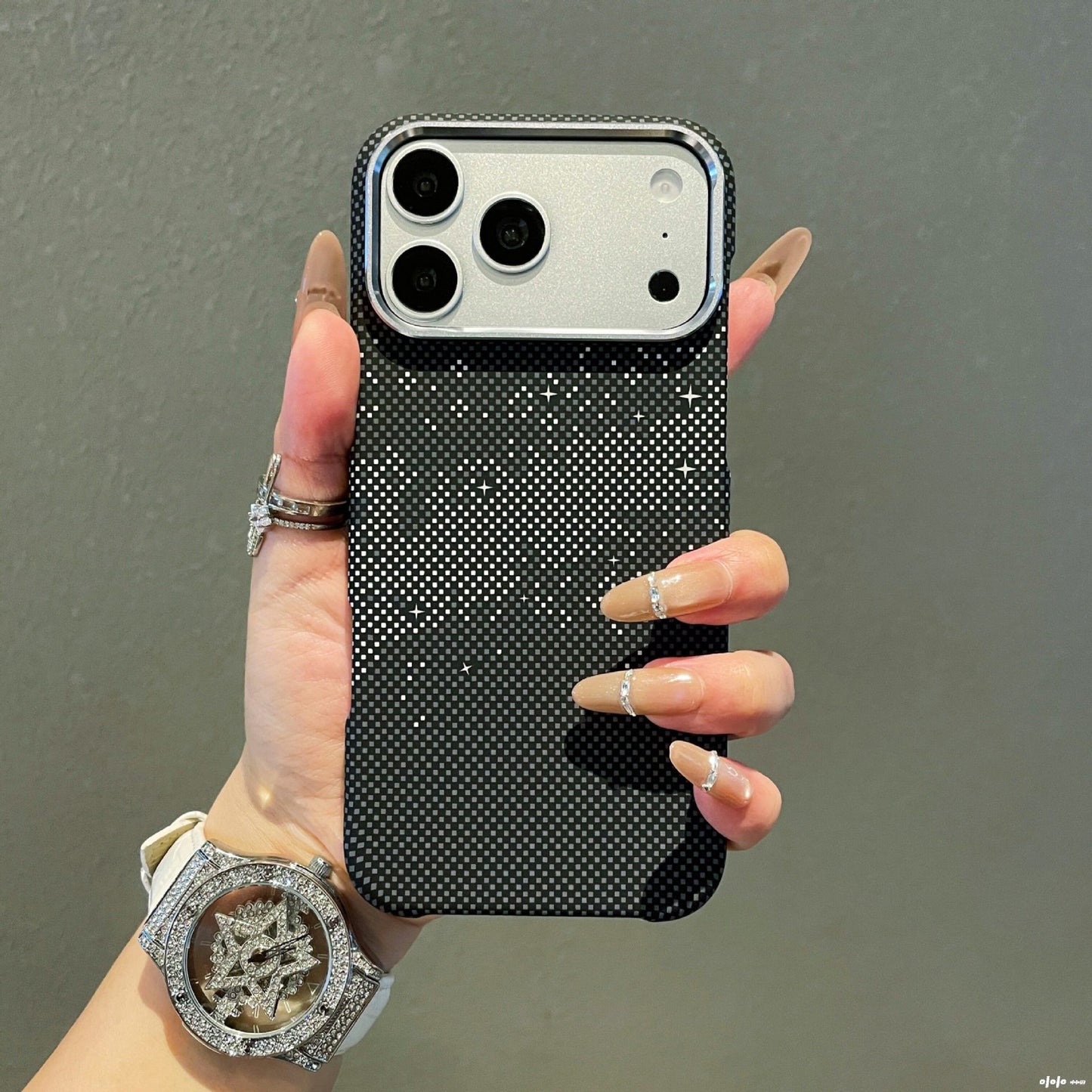 Apple Iphone Kevlar textured magnetic skin-feel frosted semi-enclosed protective case (Exclusive)