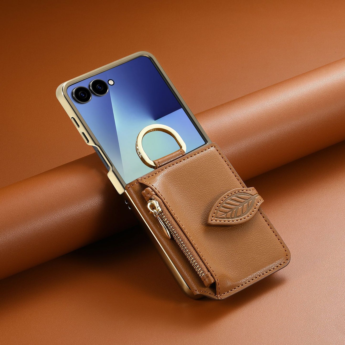 Samsung Flip series Suitable Phone Case, Electroplated Card-Inserting (Exclusive)