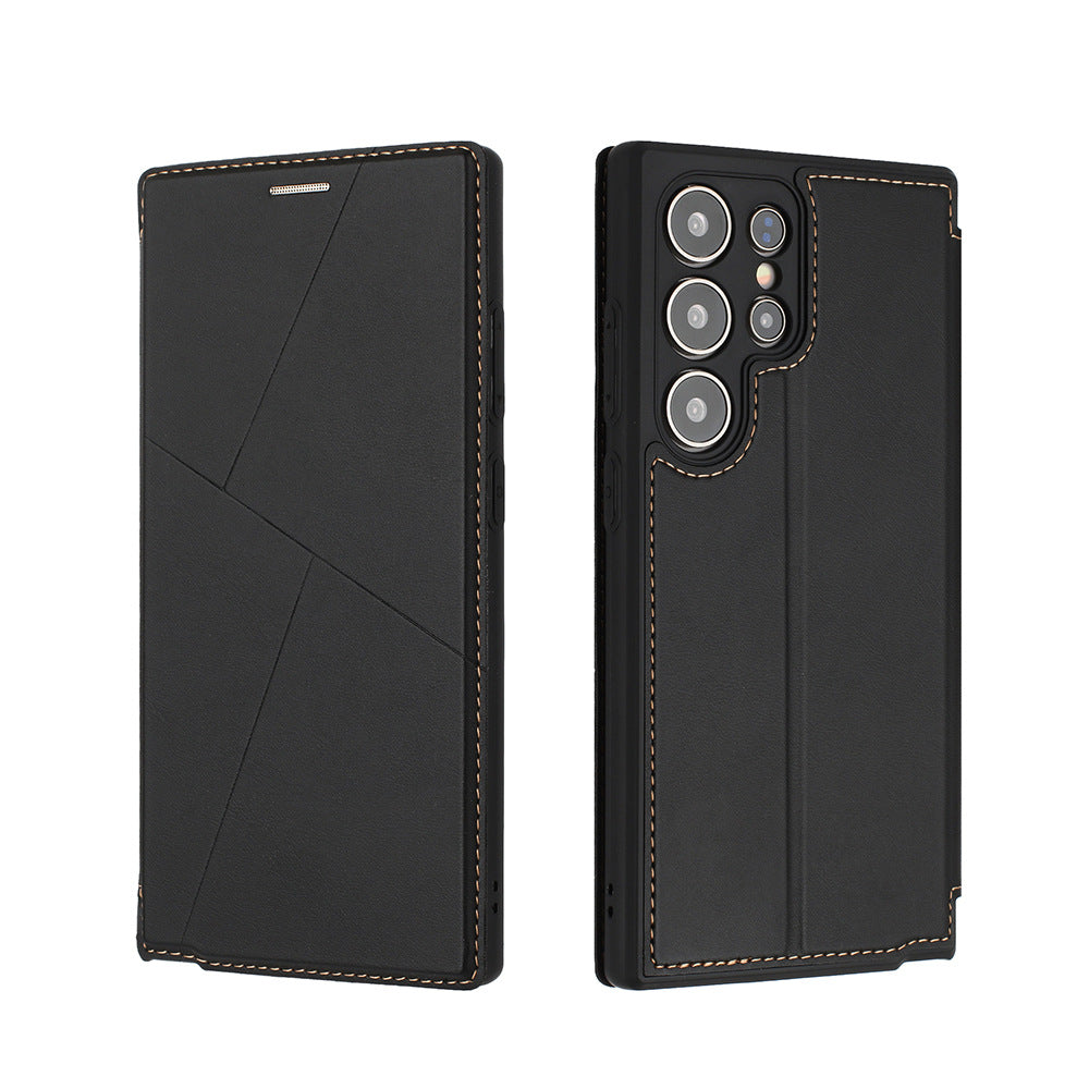 Samsung Ultra series Leather material all-inclusive thin magnetic card Case (Exclusive)