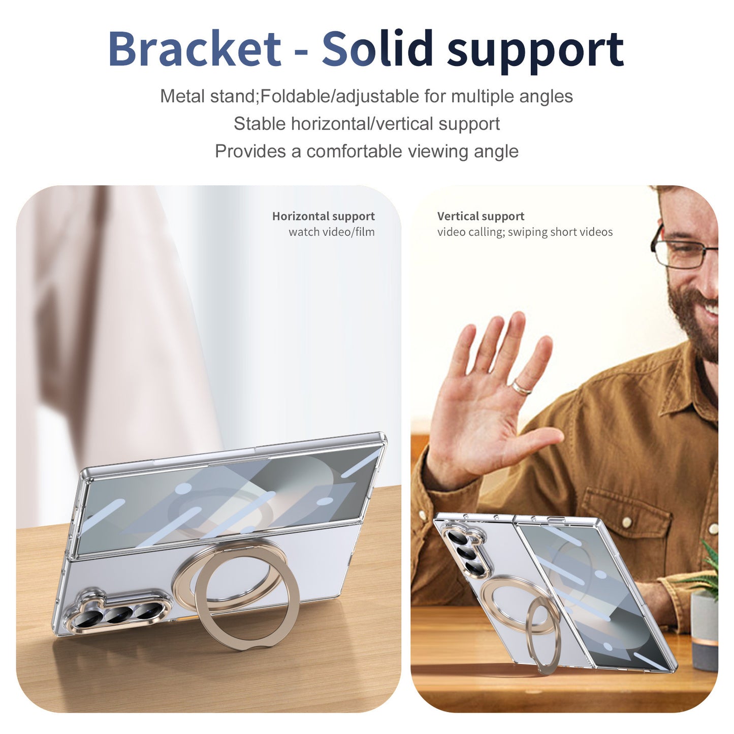 Samsung  Fold series Magnetic Rotating Stand Wireless Charging  Case and Film Integrated Protective Case (Exclusive)