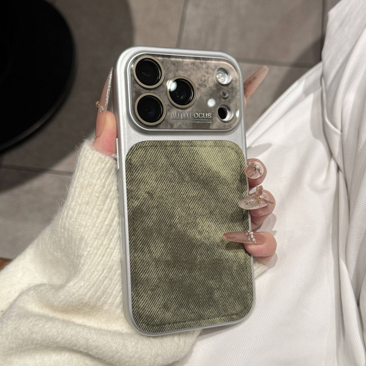 Apple Iphone Denim Pattern Suitable Film for Autumn and Winter Case (Exclusive)