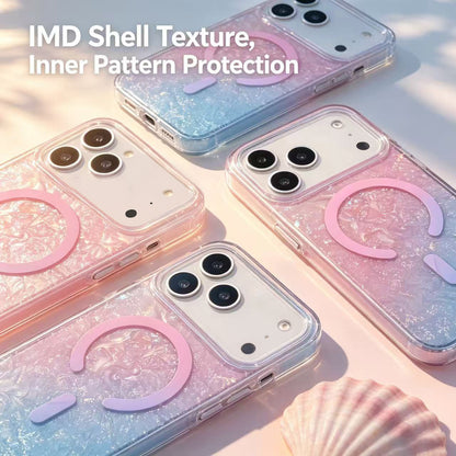 Apple Iphone Dreamy Seashell pattern magnetic phone Case (Exclusive)
