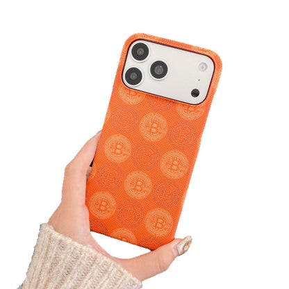 Apple Iphone Kevlar Magnetic Cover with Bitcoin Pattern  (Exclusive)