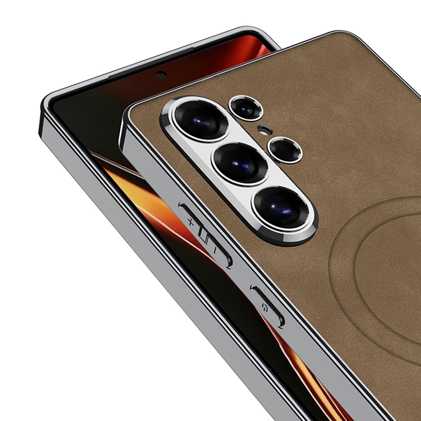 Samsung Ultra Fine-Pore Phone Case, Matte Leather Case (Exclusive)