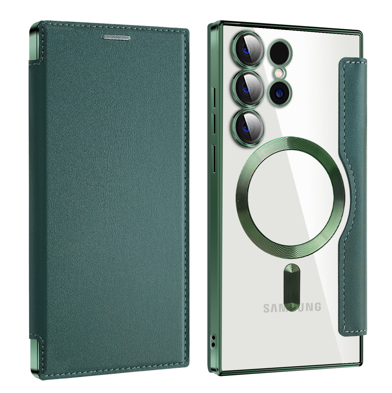 Samsung Ultra series Electroplated Gold Shield Magnetic Case (Exclsuive)