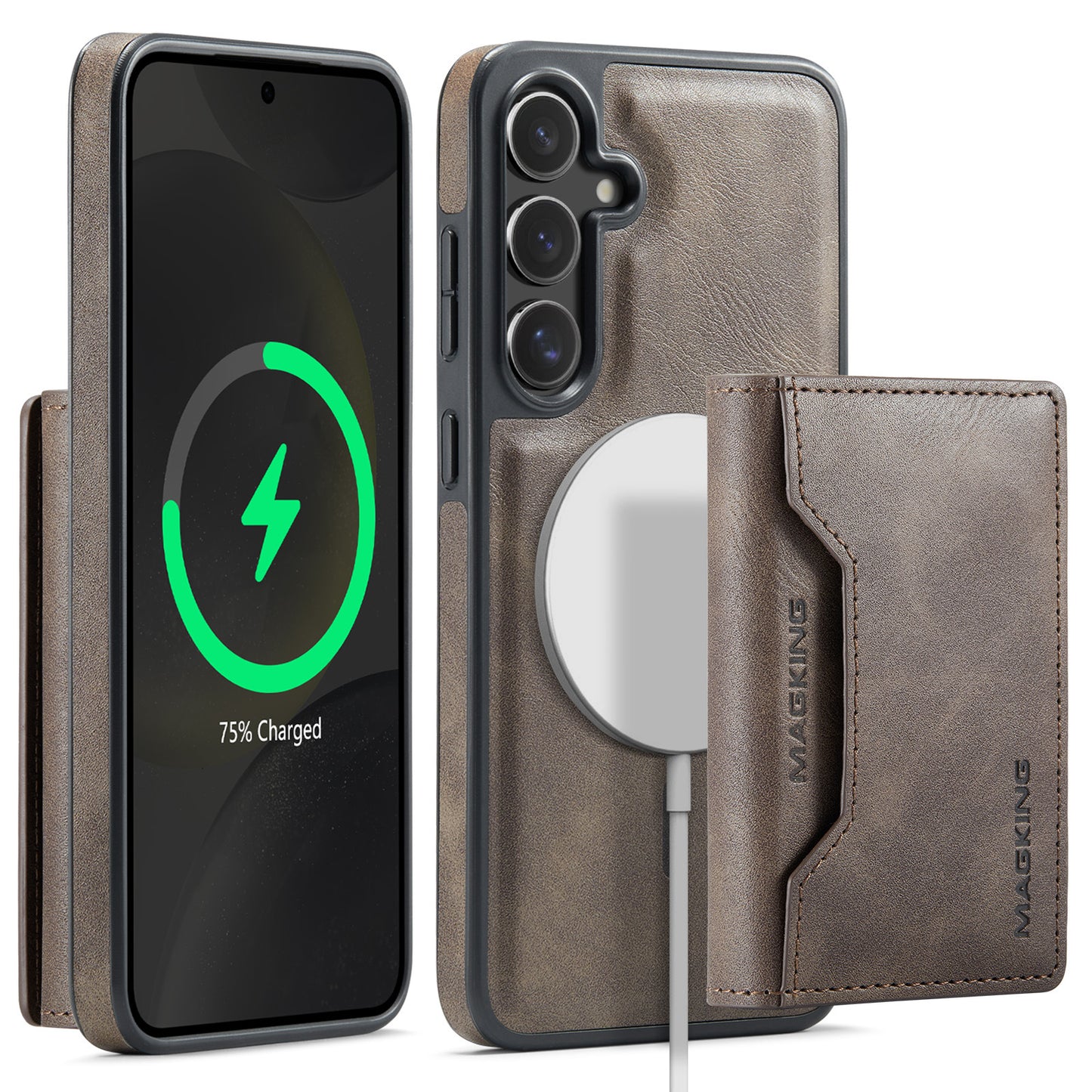 Samsung Ultra series anti-theft brush magnetic card case protective cover  wireless charger phone case magsafe (Exclusive)