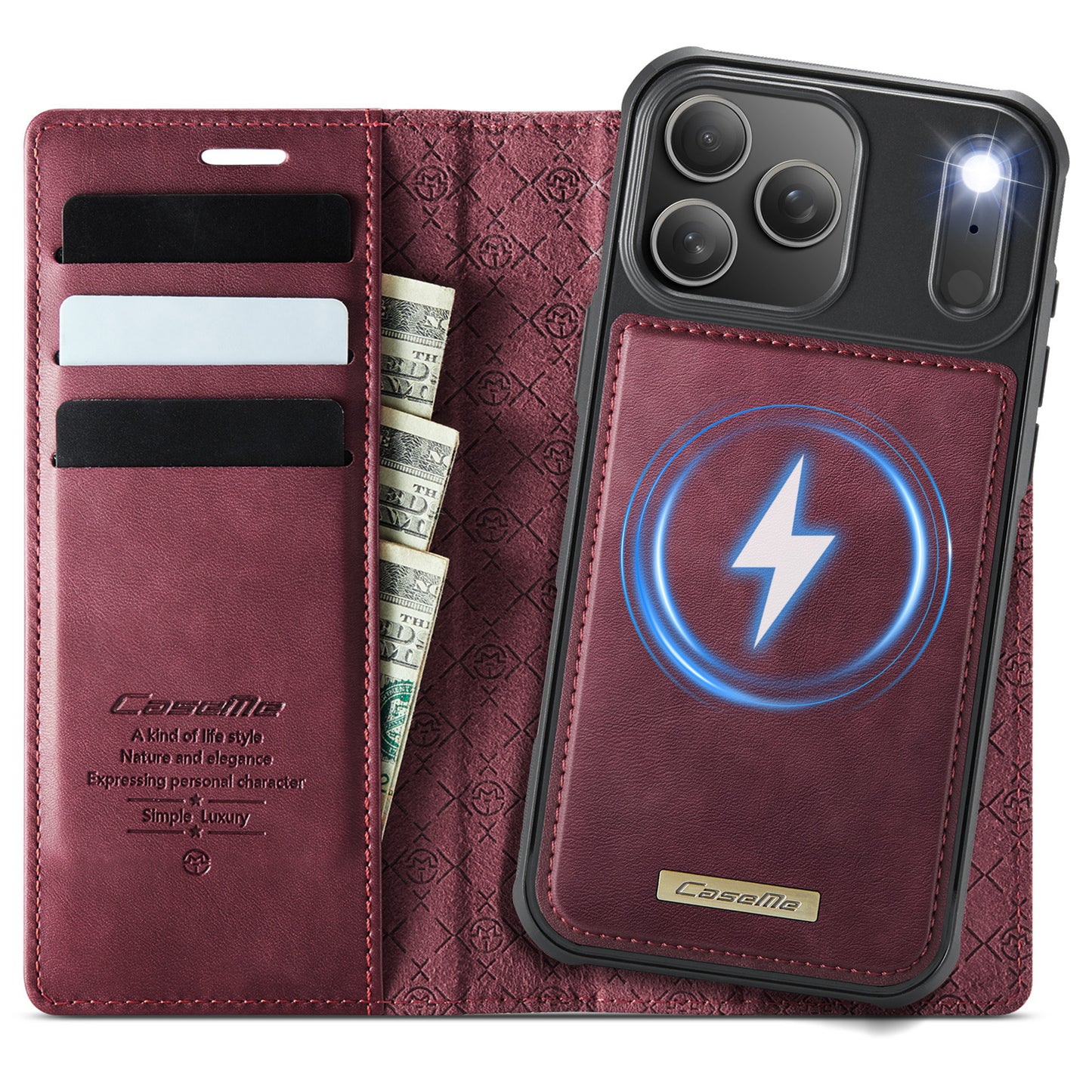 Apple Iphone Flip Magnetic Split Mobile Phone Case (Exclusive)
