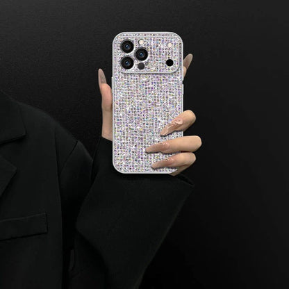 Apple iphone Metallic paint rhinestone crystal pendant chain Case (Exclusive)