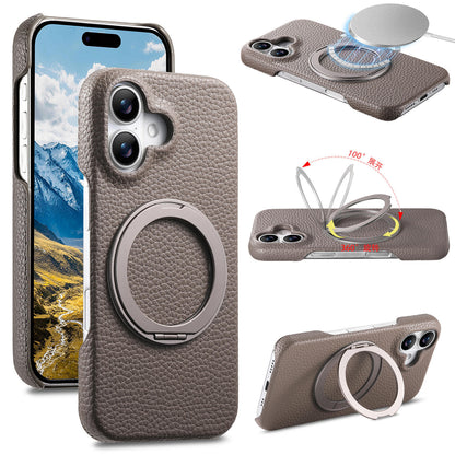 Apple Iphone series Rotating Stand Pebbled Leather Protective Cover (Exclusive)
