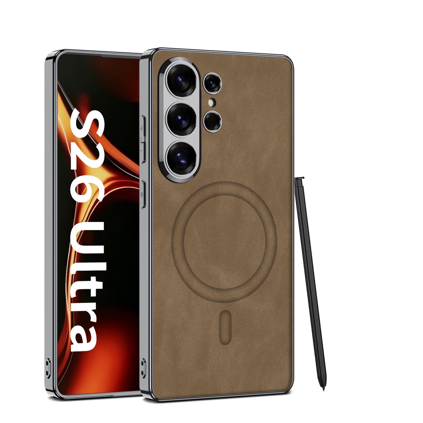 Samsung Ultra Fine-Pore Phone Case, Matte Leather Case (Exclusive)