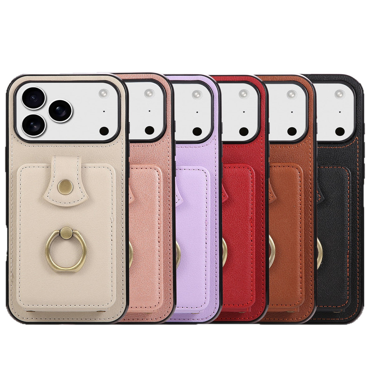 Apple iPhone Ring Buckle Accordion Crossbody Lanyard Card Holder Case (Exclusive)