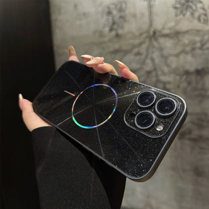 Apple Iphone Ice Crystal Glitter Fine Circle Cover  (Exclusive)