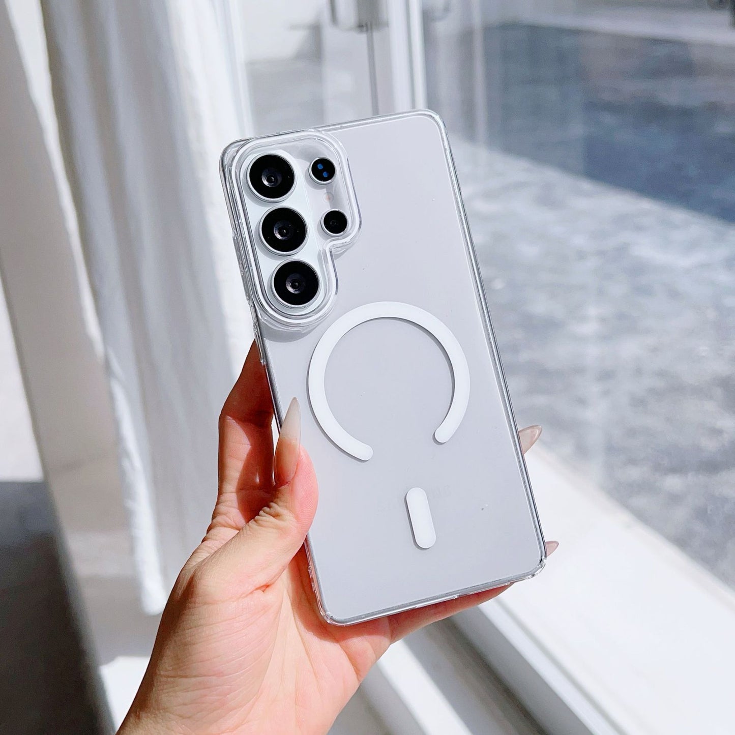 Samsung Ultra series Ice-Transparent Magnetic Suction Case (Exclusive)