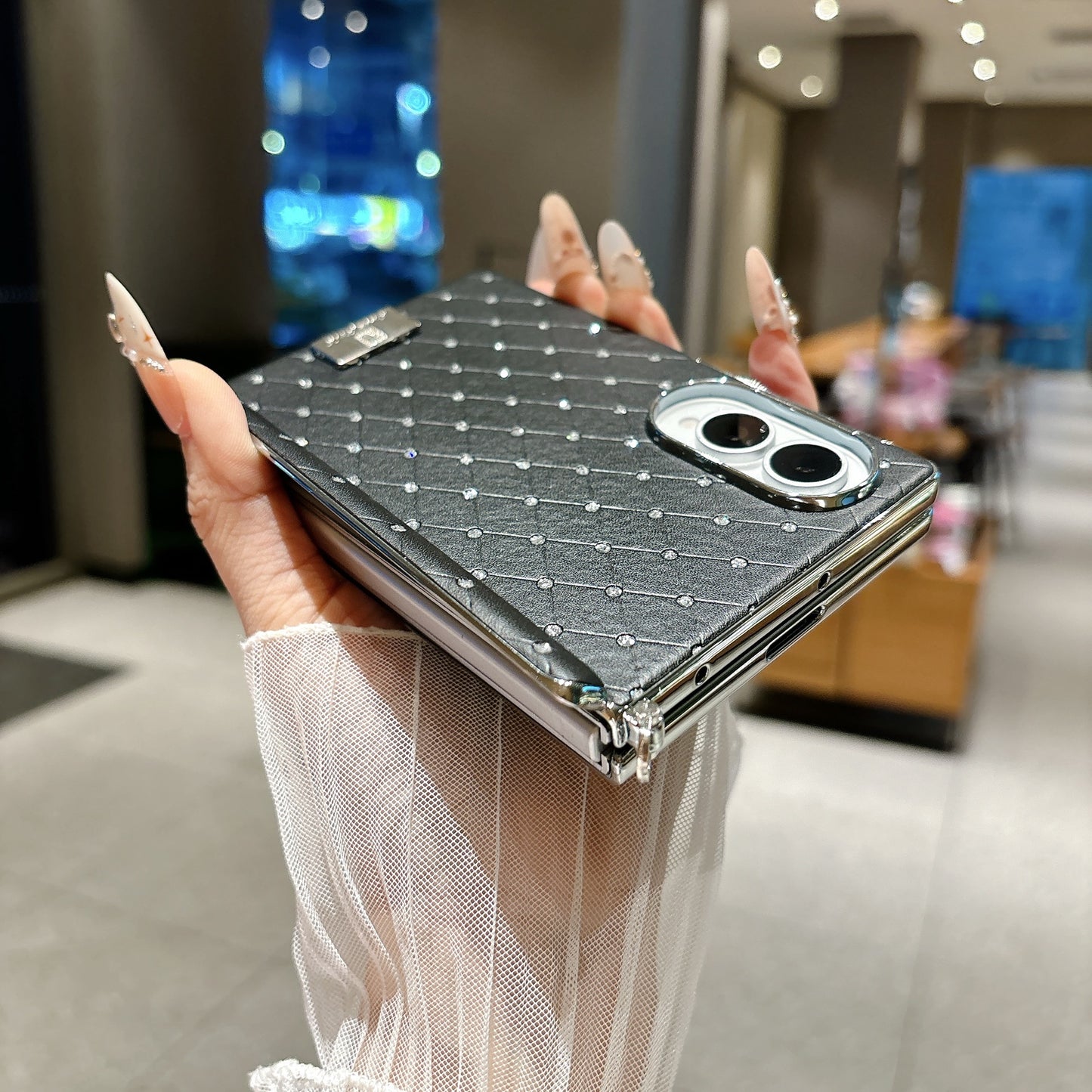 Samsung Z Fold Chanel-style  folding phone Case (Exclusive)