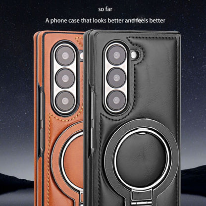 Samsung Fold series Racket Holder Galaxy Magnetic  Creative Men's Leather Case (Exclusive)