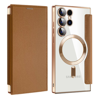 Samsung Ultra series Electroplated Gold Shield Magnetic Case (Exclsuive)