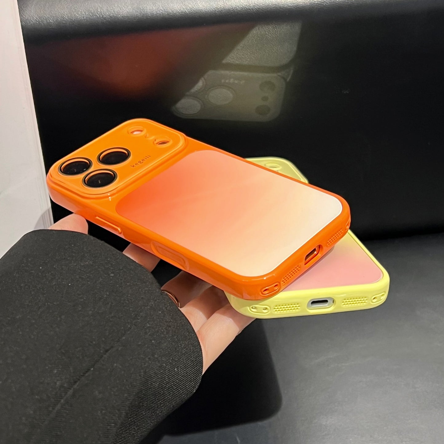 Apple Iphone Ins High-Transparency Gradient Dyeing Personalized Full Coverage, High Aesthetic Value, Light Luxury Case (Exclusive)