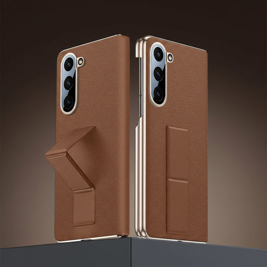 Samsung Fold Series leather wristband dual-axis flip phone Case (Exclusive)