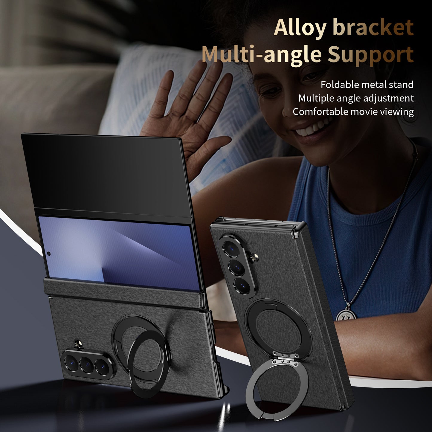 Samsung Galaxy Z Trifold Rotating Stand Hinge Shell Phone Case (Exclusive)