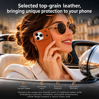 Apple iphone Genuine Leather Magnetic Full-Cover Leather Case (Exclusive)