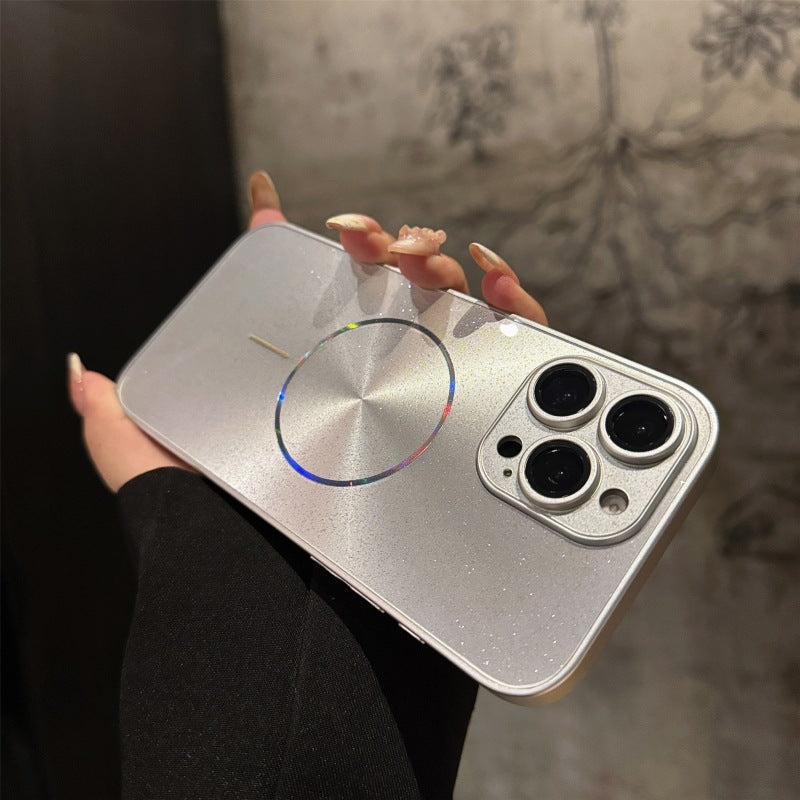 Apple Iphone Ice Crystal Glitter Fine Circle Cover  (Exclusive)