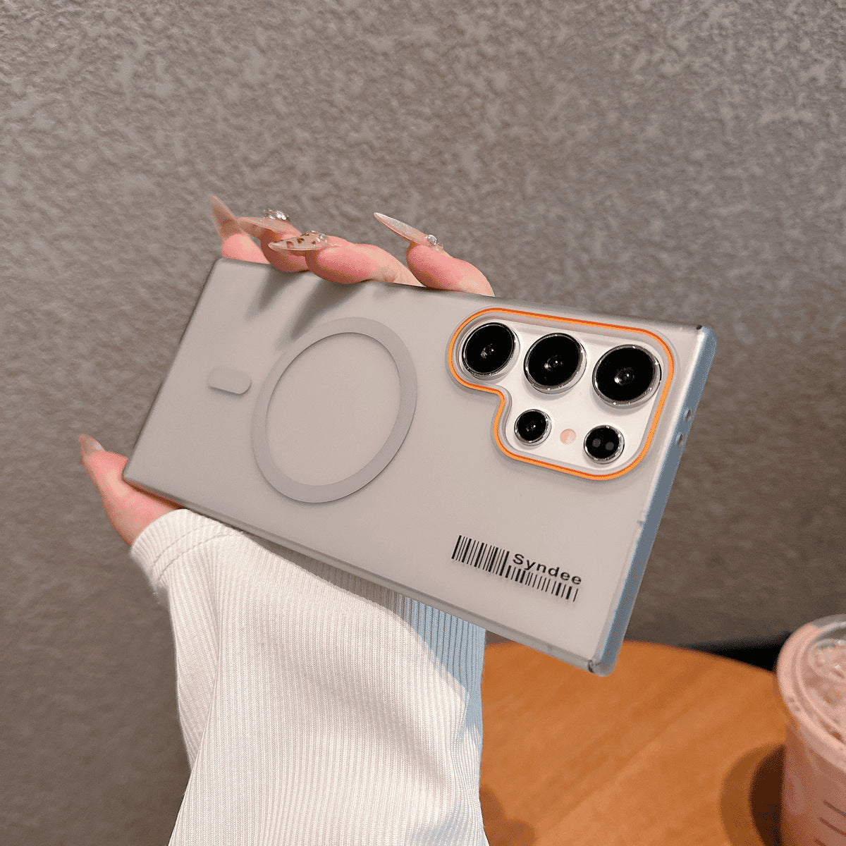 Samsung Ultra Series Soft Yarn Magnetic Absorption Suitable Semi- Trans Case