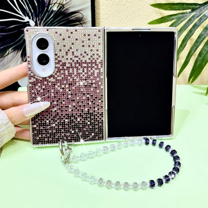 Samsung Fold electroplated gradient bracelet  diamond folding case (Exclusive)