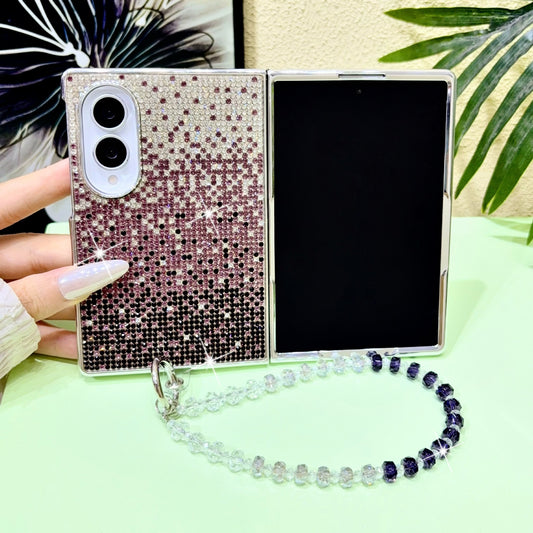 Samsung Fold electroplated gradient bracelet  diamond folding case (Exclusive)