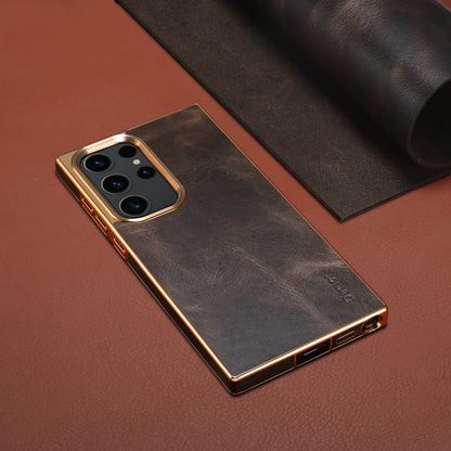 Samsung Ultra Series Hand made Denior Suitable Genuine Leather Case