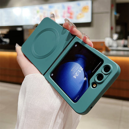Samsung Flip series Liquid Stacked Silicone Magnetic Anti-Fall Protective Case (Exclusive)