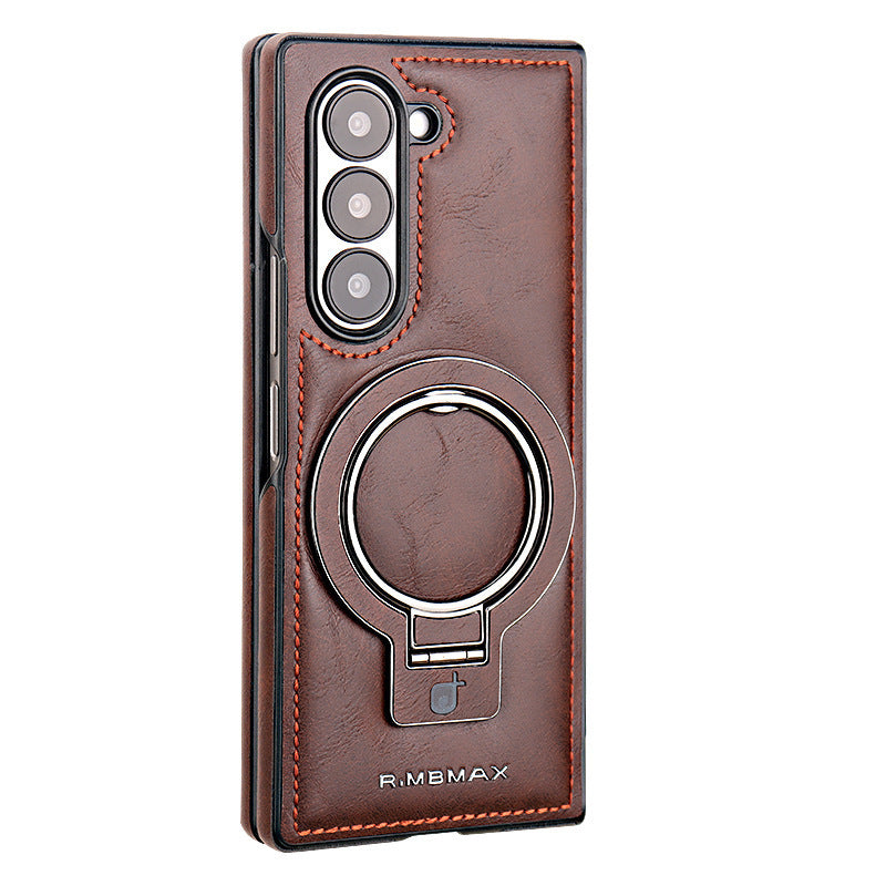 Samsung Fold series Racket Holder Galaxy Magnetic  Creative Men's Leather Case (Exclusive)