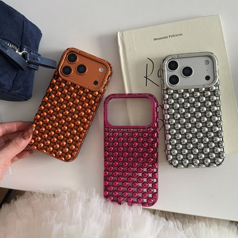 Apple Iphone Solid Color Pearl Creative Mobile Phone Case (Exclusive)