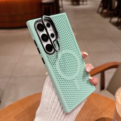 Samsung Ultra Series Honeycomb Mesh Cooling Suitable Magnetic Phone Case Skin Feel Mesh  (Exclusive)
