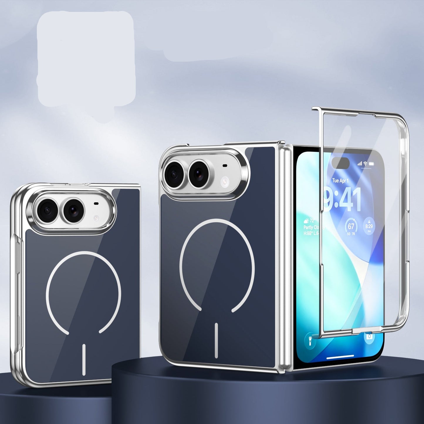 Apple iPhone Ultra foldable glass magnetic screen protector case (Exclusive)