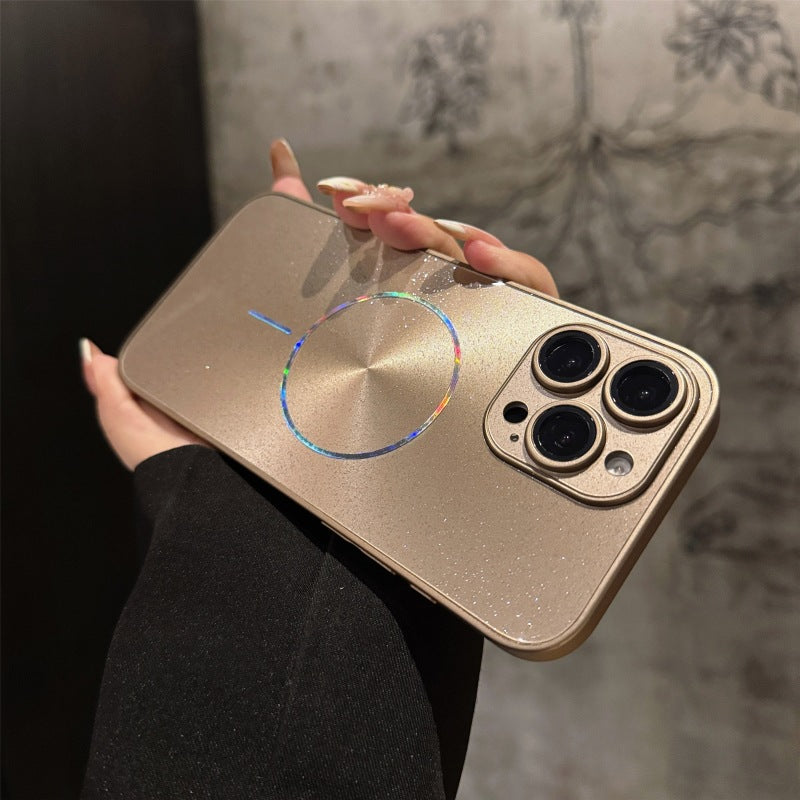 Apple Iphone Ice Crystal Glitter Fine Circle Cover  (Exclusive)
