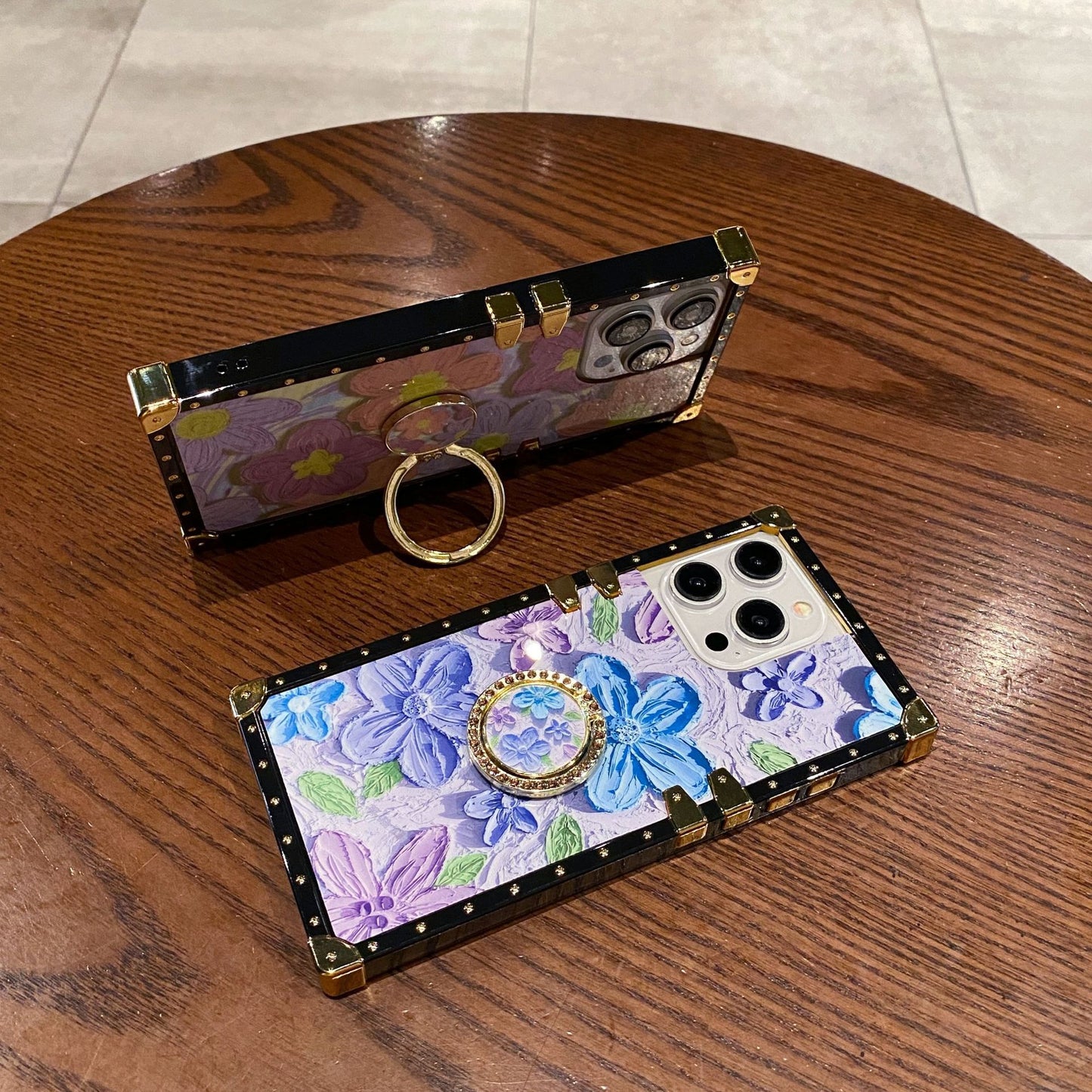 Apple Iphone Colorful Oil Painting Flower Fashion Brand Painted Celebrity Mobile Phone Case(Exclusive)
