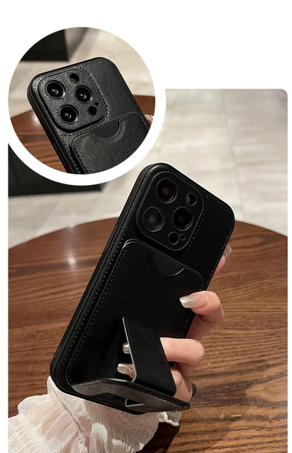 Apple Iphone Fresh Leather Imitation leather case with unique stand Cover (Exclusive)