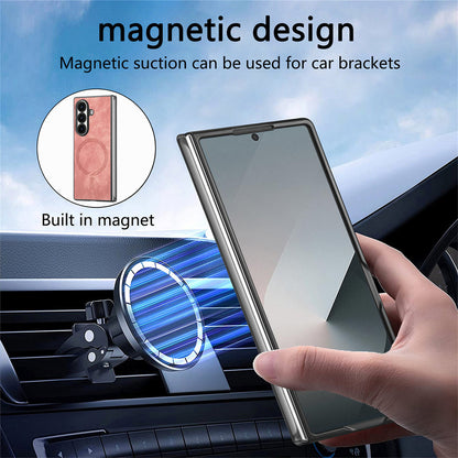 Samsung Z Fold Series cover Magnetic leather Texture Protective cover  (Exclusive)