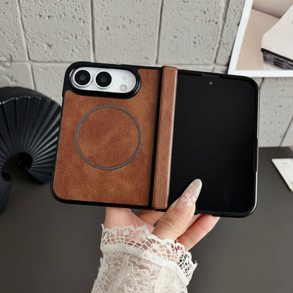 Apple Iphone Ultra series central spring, fine coil, crazy horse pattern case (Exclusive)