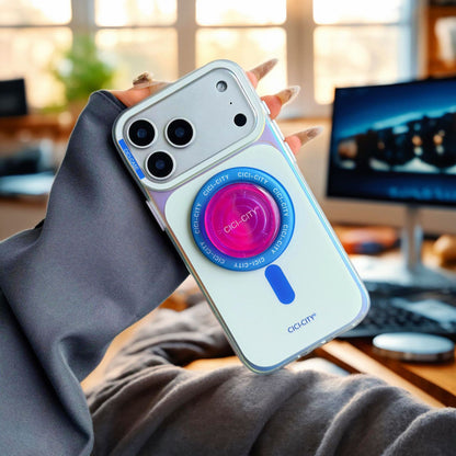 Apple Iphone Macaron High-End Laser Pure Magnetic Suction Holder Case (Exclusive)