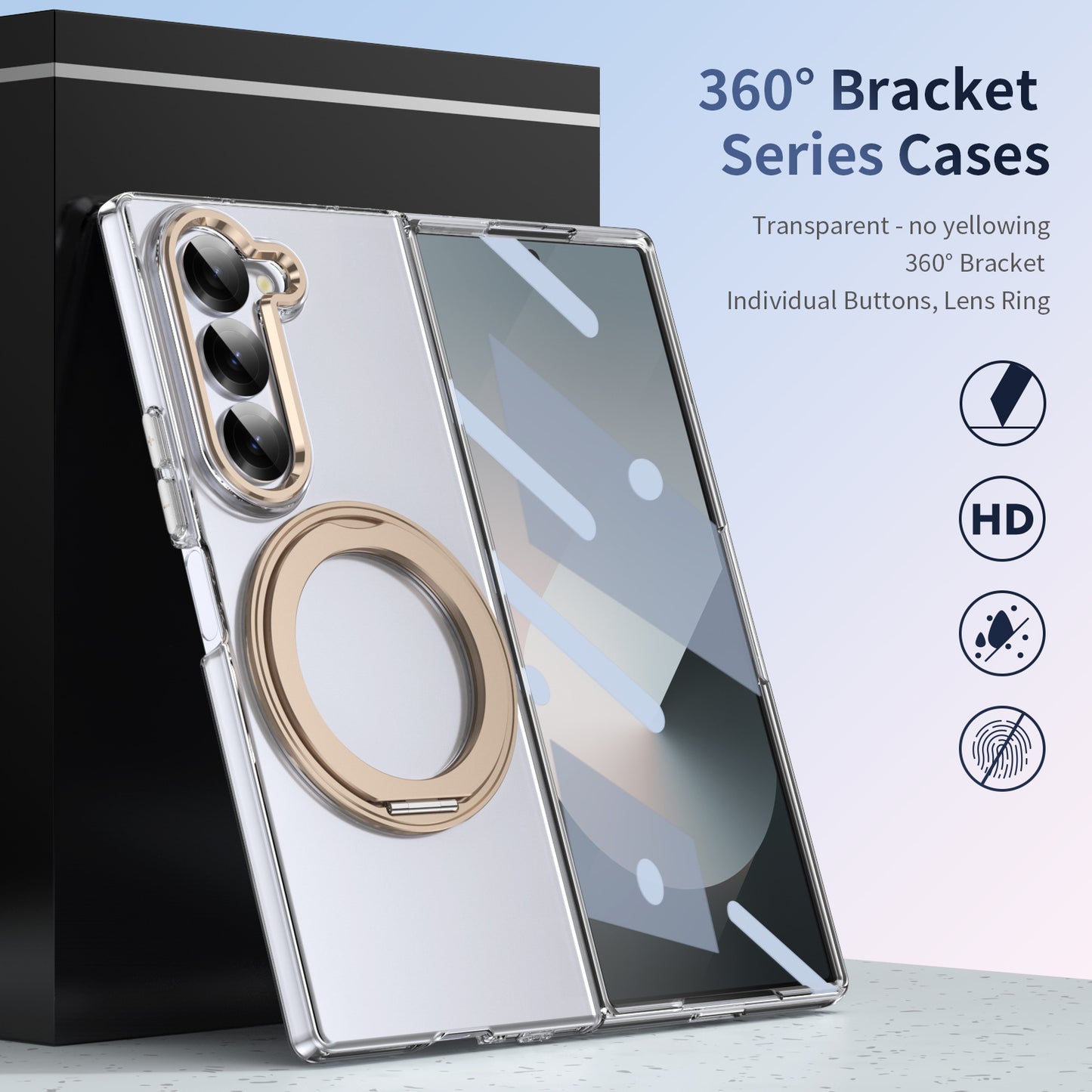 Samsung  Fold series Magnetic Rotating Stand Wireless Charging  Case and Film Integrated Protective Case (Exclusive)