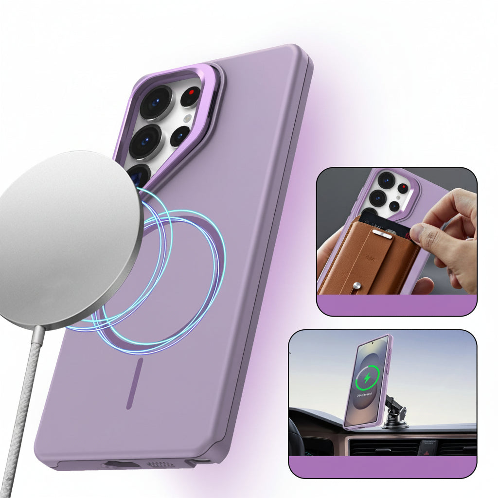 Samsung Ultra Series Pinchuang Solid Color Magnetic Lens Holder Anti-Fall Protective Cover  (Exclusive)