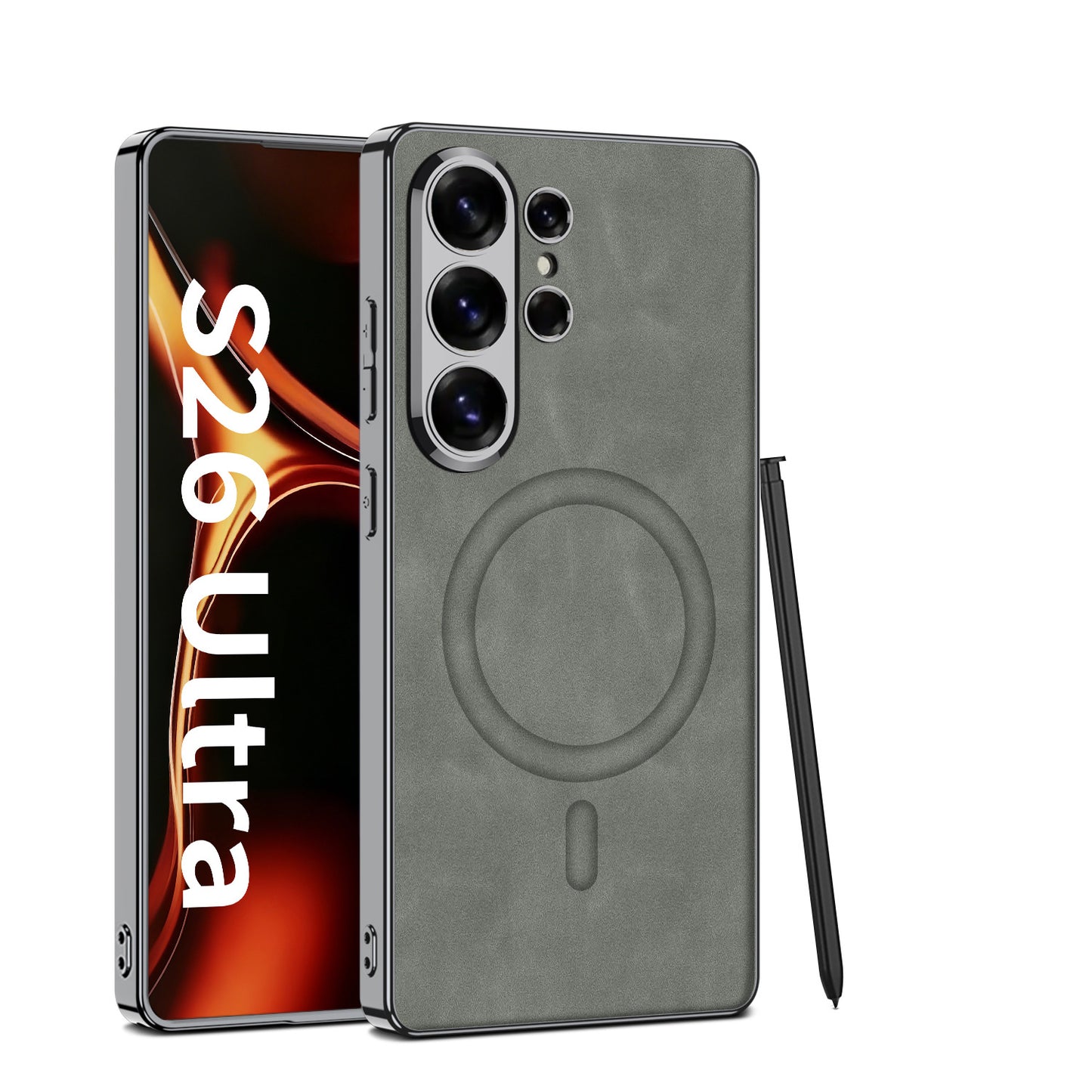 Samsung Ultra Fine-Pore Phone Case, Matte Leather Case (Exclusive)